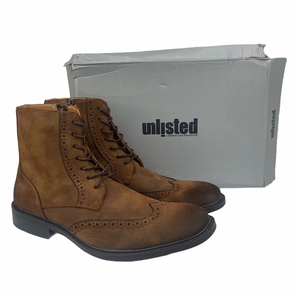 Kenneth Cole Unlisted Lace Up Side Zip Buzzer Boot